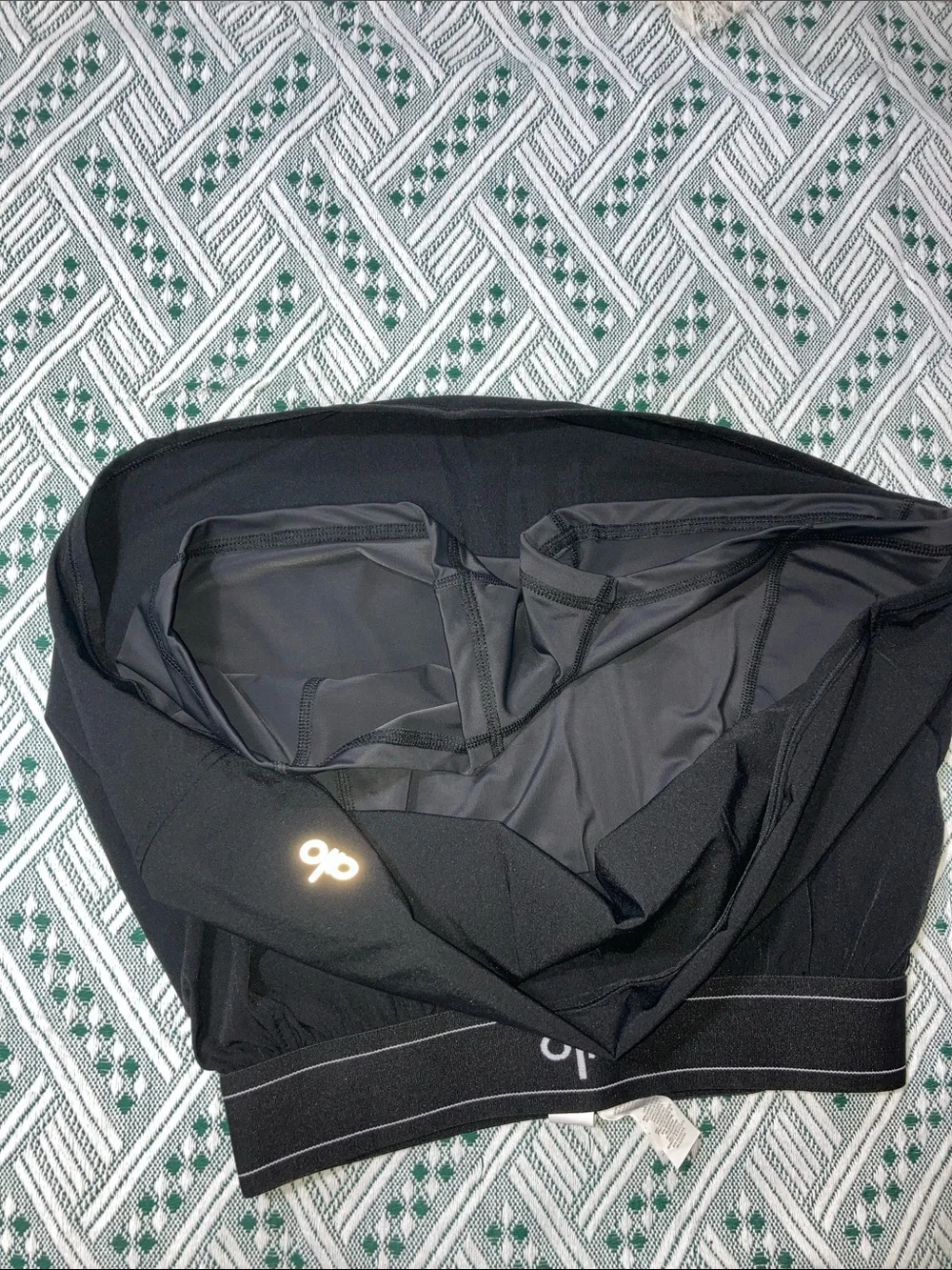 ALO Yoga Black Athletic Skirt with Logo Waistband